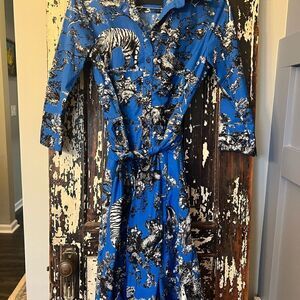 Samantha Sung Audrey Dress In Safari Toile Size 6.